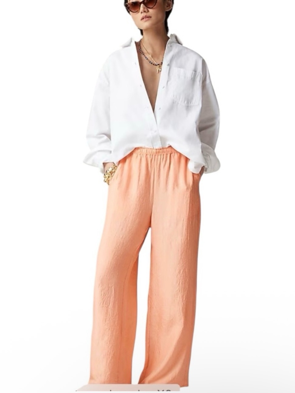 J.Crew Stratus pants in textured satin  Medium Tall in Blush Peach